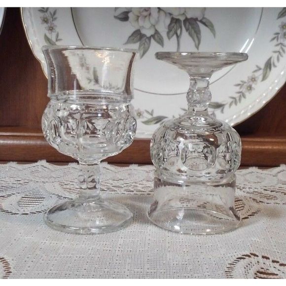 4Pc Tiffin Fransiscan Wine Glasses in Kings Crown - Picture 8 of 8